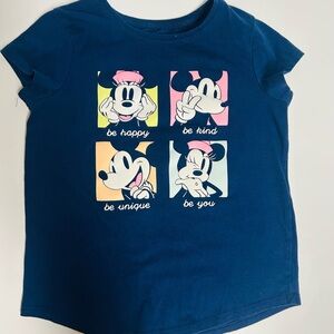 Disney Kids Navy Blue Mickey & Minnie Graphic Tee